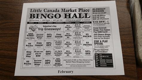 #34510, <b>Little</b> <b>Canada</b>, MN. . Little canada bingo hall calendar
